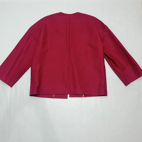 ETRO Milano 44 US/8 Box Blazer Jacket Pink Long Sleeve Open Front Size NWT $1280 - Picture 5 of 11